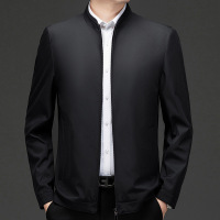 春秋装立领男式夹克衫新款中年商务休闲百搭男装爸爸装夹克男