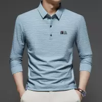 秋季男士长袖翻领PoLo衫男装上衣高品质免烫休闲T恤衫男