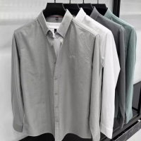 男士户外工装长袖衬衣棉衬衫男水洗做旧刺绣小标