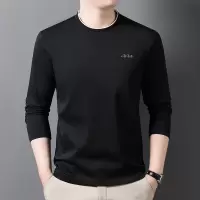 纯色圆领男士长袖T恤春秋季新款韩版时尚休闲青年男士百搭上衣