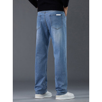 支持春秋男裤子商务轻奢休闲日常基础弹力宽松直筒牛仔裤