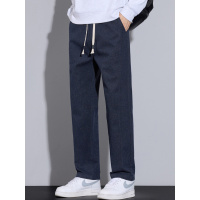 春秋厚款男士商务休闲裤新款纯色简约日常基础通勤款大码男裤潮牌