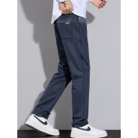 春秋新款天丝休闲裤男水洗不易褪色莱赛尔舒适柔软轻商务小直筒裤