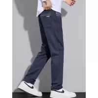 春秋新款天丝休闲裤男水洗不易褪色莱赛尔舒适柔软轻商务小直筒裤