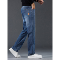 秋冬主推款男式休闲牛仔裤大码时尚潮牌中腰宽松直筒简约男装