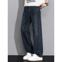支持宽松直筒牛仔裤复古潮牌青少年休闲痞帅男裤
