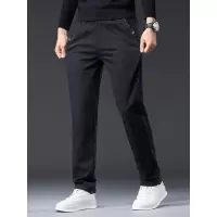新款商务休闲裤男 春秋季莱赛尔弹力直筒裤 男士修身透气通勤长裤