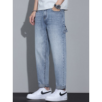 新款男士牛仔裤港风复古哈伦裤宽松青年休闲裤百搭通勤老爹裤
