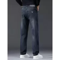 欧美风男士弹力牛仔裤春秋季修身直筒复古轻商务潮牌休闲通勤长裤