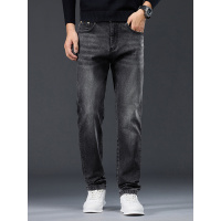 高端牛仔裤男轻奢欧货潮流大码修身显瘦休闲弹力小直筒裤秋冬外穿