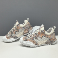 男生头层牛皮厚底老爹鞋百搭男款潮鞋镂空透气欧洲站增高休闲鞋男