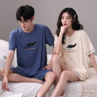 情侣睡衣夏季新款莫代尔短袖短裤男士学生可外穿卡通家居服套装女