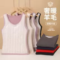 100%羊毛填充男士保暖背心冬季女士德绒三层打底坎肩马甲百搭款