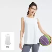 宽松美背网纱瑜伽背心跑步训练速干健身运动上衣女罩衫