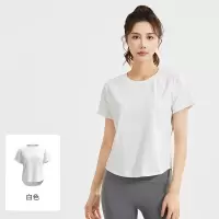 新款宽松网纱瑜伽短袖透气T恤运动健身上衣夏女跑步