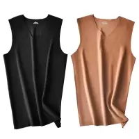 2件无痕保暖背心男士加绒加厚内衣德温坎肩内穿棉打底衫秋冬