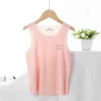 儿童背心无痕莫代尔婴儿背心彩棉透气男女童宝宝内衣打底衫童装夏