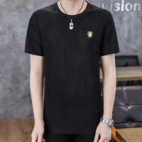 短袖T恤男夏季龙年冰爽印花短袖跑步健身体恤速干衣男运动上衣