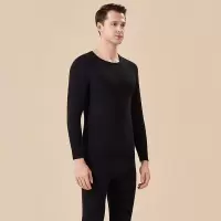 10A石墨烯羊毛护膝护颈贴片保暖内衣套装男女情侣同款秋衣裤