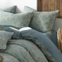 A类色织双层纱四件套纯棉复古感母婴被套罩四季通用