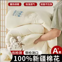 新疆棉花被提花被子冬被加厚保暖儿童纯棉被芯宿舍单人春秋被