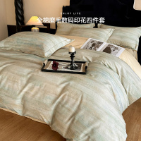 轻奢美拉德A类纯棉磨毛四件套被套床单人床笠宿舍床品三件套