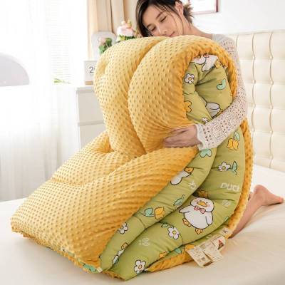 A类母婴级豆豆绒被子冬被棉被被芯加厚保暖空调被褥春秋宿舍学生