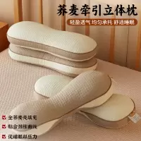 荞麦枕头护颈椎助睡眠成人颈部支撑牵引侧睡硬枕芯单人一只装