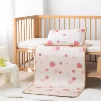 婴儿凉席宝宝小床冰丝席幼儿园午睡垫子夏季双面儿童藤席双面席子