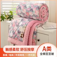 A类全棉豆豆被可机洗纯棉豆豆绒冬被春秋被学生单双人被子被芯