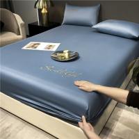 a类冰丝床笠北欧刺绣床罩单件家用防螨床垫罩保护套南通