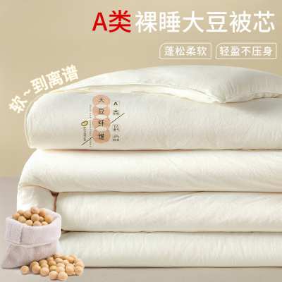 冬季大豆纤维被a类大豆被子秋冬加厚保暖双人冬被宿舍单人被芯春