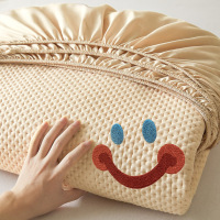 加厚A类原棉磨毛毛巾绣夹棉床笠床单保护罩防滑床罩卡通