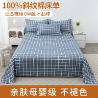 床单单件纯棉双人床学生宿舍单人100全棉1.8米1.5m被单三件套ins