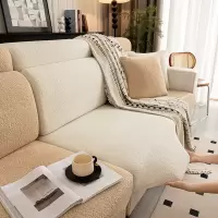奶油风泰迪绒弹力沙发笠四季通用防猫抓沙发套防滑坐垫全包盖布巾