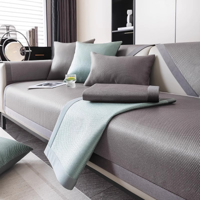 轻奢高级感沙发垫夏季冰丝凉席凉感坐垫清凉垫子防滑通用座垫盖布