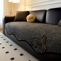 高级感异形皮沙发垫四季通用直排夏季防滑坐垫子新款盖布凉席