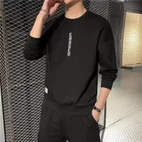 春秋卫衣男潮牌宽松休闲长袖T恤韩版圆领套头衫情侣帅气百搭衣服