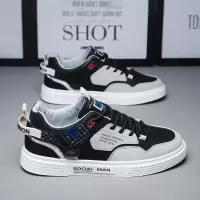 秋冬季男士新款韩版潮流百搭青年低帮板鞋透气经典拼色休闲鞋