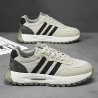 秋季上新潮流复古风百搭休闲跑步运动阿甘鞋时尚潮流透气浅口男鞋