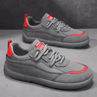 秋季新款男士低帮潮流舒适透气简约时尚纯色百搭运动风平底板鞋