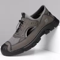 男士包头凉鞋男潮镂空网面洞洞鞋户外防滑轻便运动休闲透气沙滩鞋