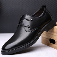 头层牛皮男鞋韩版英伦正装商务皮鞋男士尖头结婚鞋子轻潮商务