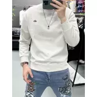 冬季新款男士卫衣休闲时尚潮牌刺绣字母斑点印花套头圆领上衣