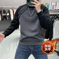 插肩袖卫衣男加绒加厚打底衫长袖T恤冬款新款春冬秋季内搭潮