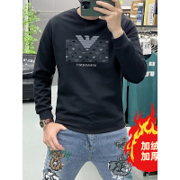 秋冬新款欧货卫衣潮牌烫印男士圆领长袖T恤时尚休闲百搭修身上衣t