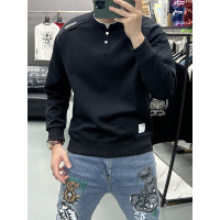 美式休闲抖音爆品双扣假领宽松圆领上衣秋冬百搭潮流必备卫衣