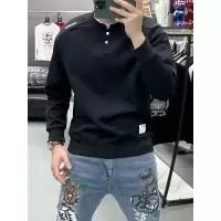 美式休闲抖音爆品双扣假领宽松圆领上衣秋冬百搭潮流必备卫衣