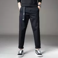 男士休闲裤秋冬新款直筒宽松锥形小脚潮流工装长裤子男裤