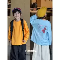 童酷男童秋款可爱小狗印花宝宝打底衫百搭柔软宽松儿童T恤潮